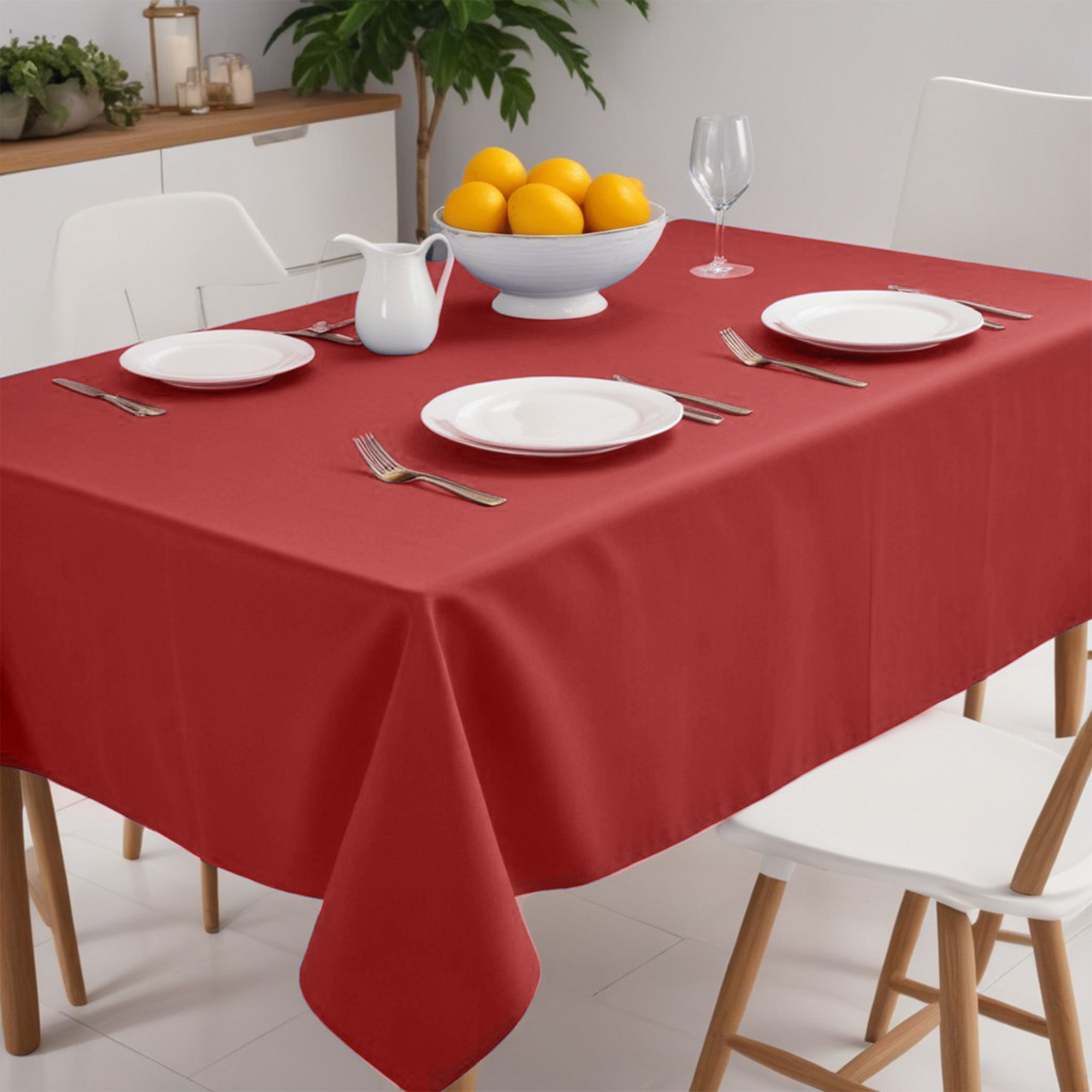 Toalha de Mesa Quadrada Oxford Vermelho 1.50m x 1.50m