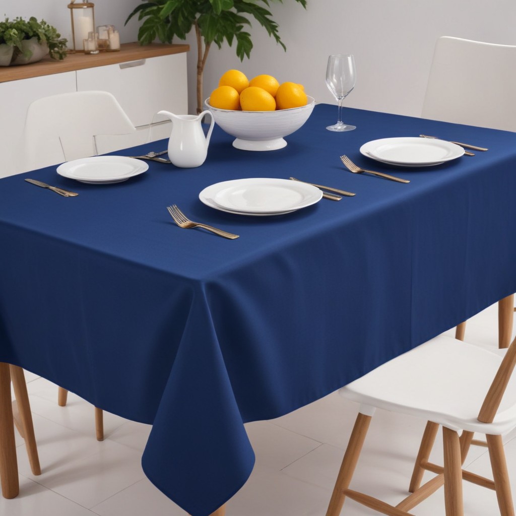 Toalha de Mesa Quadrada Oxford Azul Marinho 1.50m x 1.50m