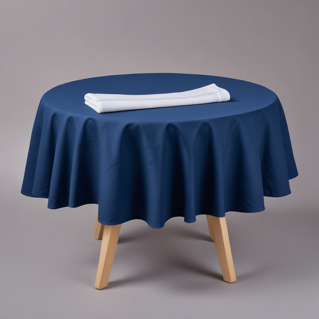 Toalha de Mesa Redonda Oxford 1.50m - Azul